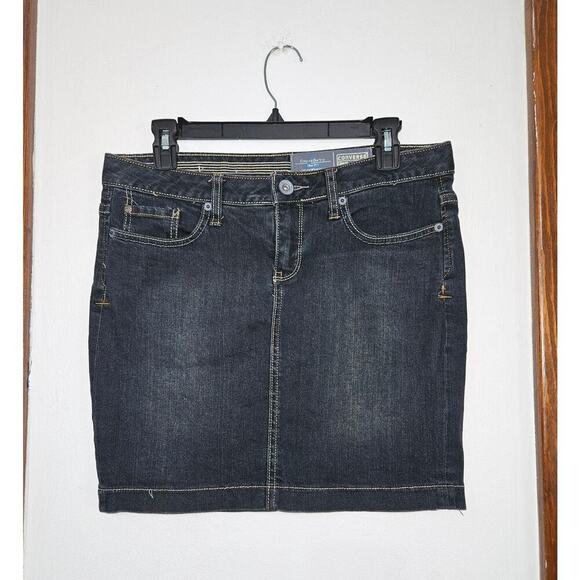 Y2K Style Converse One Star Black Denim Skirt Size 6 Small - Picture 8 of 9